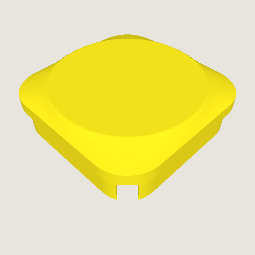 Cube Center Cap with Circular-to-Square Transition preview